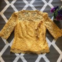 ราคา เสื้อลูกไม้ สีเหลืองทอง (1112759583)