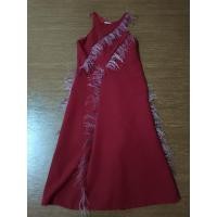 ราคา เดรสแดงแต่งขนนกทั้งตัวทั้งหน้าและหลังงานป้ายORANGEJUICESZ.S (24803222559)