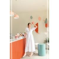 ราคา ชุดเดรสยาวสีขาว เดรสสีขาวกระโปรงยาว ชุดเดรสยาว (8746330875)