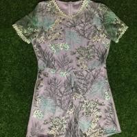 ราคา จั้มสูทปะการังสั้น สีม่วง ลายปัก มือ2 สภาพดี (2101625984)