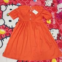 ราคา เดรสคอบัว ทรงปล่อย สดใสๆ สีส้ม (23581961320)