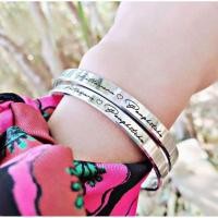 ราคา สลักชื่อฟรี กำไลสแตนเลสแท้ (10474644)