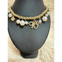 ราคา DIORสร้อยคอที่ทองเงาประดับมุก (22941818357)