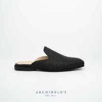 ราคา รองเท้า - Archibald's รุ่น Hypnos Slippers - Archibalds รองเท้าหนังแท้สาน เปิดส้น สีดำ (6620251997)