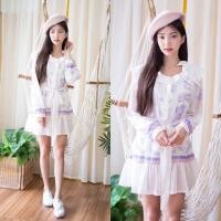 ราคา เดรสแขนยาวปกระบายสุด cute งานป้าย แบรนด์ Macaron (6128344204)