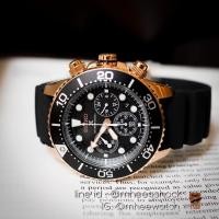 ราคา Seiko Solar Diver’s 200M Chronograph Rosegold Color หายากมากไม่ผลิตแล้ว(SSC786) (22460195407)