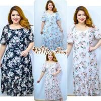 ราคา AiMiss Shop เดรสชีฟอง ชุดชีฟองลายดอก เสื้อผ้าสาวอวบ เดรสสาวอวบ (18552716289)