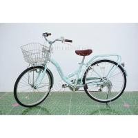 ราคา จักรยานแม่บ้านญี่ปุ่น - ล้อ 24 นิ้ว - มีเกียร์ - สีเขียว [จักรยานมือสอง] (21478002408)