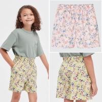 ราคา พร้อมส่งกางเกงขาสั้นเด็กหญิง UNIQlO ลายดอกไม้ Size 2-13ปี (20251365702)