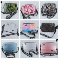 ราคา กระเป๋าสะพายข้างทรงกล่อง Forever Young กระเป๋าเดินทางมินิ ใบใหญ่ ไฟเบอร์แท้ไม่ใช่พลาสติกรีไซเคิล กระเป๋าแฟชั่น (6315938357)