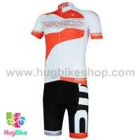 ราคา ชุดจักรยานแขนสั้นทีม Pinarello 17 (01) สีขาวส้ม (3787562053)