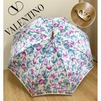 ราคา [V] ร่มญี่ปุ่นมือสอง แบรนด์ Valentino สภาพใหม่ ป้ายห้าย โครงสีทอง ด้ามไม้ (22882701310)