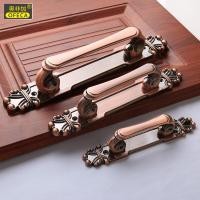 ราคา มือจับประตูมือจับประตูห้องทองแดงโบราณสไตล์ยุโรปมือจับประตูไม้มือจับประตูไม้เจาะฟรีมือจับประตู (6881629196)