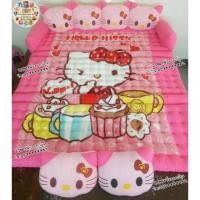 ราคา ที่นอนโซฟาหัวตุ้กตาลายคิตตี้เค้กและน้ำชาผ้านาโน2in1 พับเป็นโซฟากางออกเป็นเตียง แถมหมอน1 หมอนข้าง1 (1411089713)