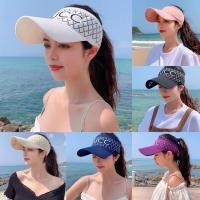 ราคา พร้อมส่ง หมวกกันแดดครึ่งหัว ฟรีไซส์ ยืดได้ตามศีรษะ ใส่ได้ทั้งเด็กและผู้ใหญ่ หมวกแฟชั่นใส่ออกกำลังกายได้วัสดุไหมพรมปักลาย (13434048397)