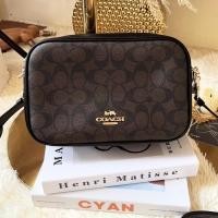 ราคา พร้อมส่ง!!! แท้ % จากอเมริกา New!!! COACH F68168 JES CROSSBODY IN SIGNATURE CANVAS BROWN/BLACK ครอส 2 ซิป 9 นิ้ว (16472451117)