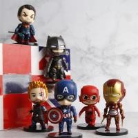 ราคา โมเดลตุ๊กตาซูเปอร์แมน กัปตันอเมริกา ไอรอนแมน แบทแมน สไปเดอร์แมน มาร์เวล อเวนเจอร์ส ของเล่น ของขวัญ เค้ก หมวก 6 ชิ้น (10792201595)