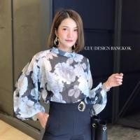 ราคา เสื้อผ้าแก้ว แขนบอลลูนลายดอก (2645105226)
