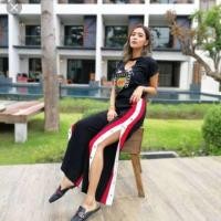 ราคา กางเกงขาม้าแต่งแถบข้าง (1542659236)