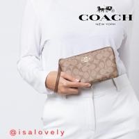 ราคา Isa Lovely Shop COACH 6648 LARGE CORNER ZIP WRISTLET IN SIGNATURE CANVAS Color: IM/KHAKI/SDDLE 2 (22489602447)