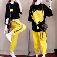 ราคา เสื้อผ้าแฟชั่นกีฬาลำลองสำหรับผู้หญิง ชุดเซต 2ชิ้น (10911747673)