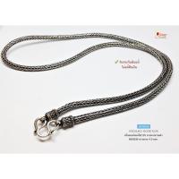 ราคา สร้อยคอเงินแท้ 92.5% สร้อยเส้นใหญ่ ห้อยพระ 1 องค์ ลายหกเสา รมดำ หนัก 2.8-3.6 บาทตัน (สร้อยงานไทย) MO0036 (205221137)