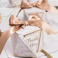 ราคา PK กล่องของขวัญ กล่องของชำร่วย กล่องใส่ขนม ลูกอม งานแต่ง งานมงคล ทรงเพชร (16342838168)