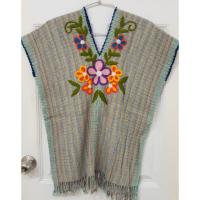 ราคา เสื้อผ้าทอ ปักลายดอกไม้ตรงอก handmade 100% (3932511157)