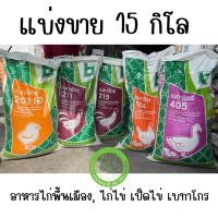 ราคา [แบ่งขาย 15 กิโลกรัม] อาหารไก่พื้นเมือง ไก่ไข่ เป็ดไข่ เบทาโกร (24826104984)
