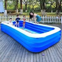 ราคา สระว่ายน้ำเป่าลม 3ชั้น ขนาด: 305 x 175 x 55 (ยาว 3.05ม. กว้าง1.75ม. สูง55ซม.) ไม่มีลาย ไม่มีกันกระแทรก (8501969436)