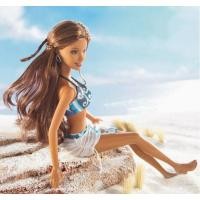 ราคา **กล่องไม่สวย** Rare 2005 BARBIE BEACH FUN BRUNETTE DOLL SUMMER MATTEL #J0698 (13303166175)