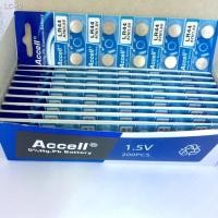 ราคา ✑✥☌ถ่านกระดุม ACCELL LR44 , AG13 A76 , L1154 ของแท้ % (0% Hg ไม่มีสารปรอท) ถ่าน 1แผง บรรจุ 10ก้อน (12329165825)