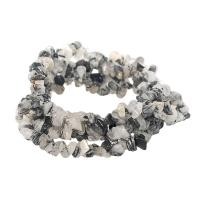 ราคา ลูกปัดแท้ Chip (เศษหิน) หินแก้วขนเหล็ก (Quartz) - (LZ-0346 สีขาว/ดำ) หมด (4206367915)