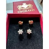 ราคา ✨ ต่างหูทองคำแท้ 9k ทองแท้ เพชรแท้ ลายดอกพิกุล (23757223399)