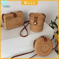 ราคา [ใหม่] กระเป๋าสะพายไหล่ กระเป๋าถือ หวายสาน ทนทาน สําหรับสตรี (23870091280)