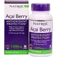 ราคา อาซาอิเบอร์รี่ Acai Berry, Antioxidant Protection 1,000mg 75 Veggie Caps (Natrol) เคล็ดลับความอ่อนวัยของเหล่าเซเลป (1551406044)