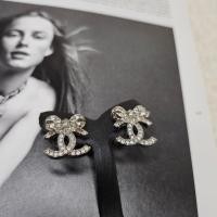 ราคา ต่างหู Chanel Earring รุ่น CC Bow Earrings มาพร้อม CC แบบไขว้ อะไหล่สีเงิน SHW (21179178070)