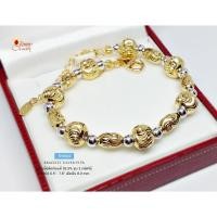 ราคา สร้อยข้อมือเงินแท้ 92.5% ชุบ 2 กษัตริย์ งานร้อยเม็ดเงินอิตาลี เรือนเงินแท้ (สร้อยงานอิตาลี) TH0302 (6229348883)