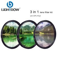 ราคา Lightdow 3 in 1 ชุดกรองเลนส์ชุด UV + CPL + FLD 49 มม.52 มม.55 มม.58 มม.62 มม.67 มม.72 มม.77 มม.82 มม.สําหรับ Nikon Sony Pentax Canon กล้อง (27551656677)