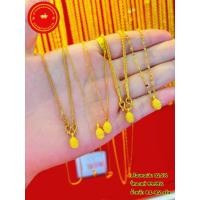 ราคา จี้ทุเรียนทองเเท้ 99.99% หนัก 0.1-0.13 กรัม พร้อมสร้อยคอหุ้มทองเเท้ยาว 22 cm. (22046119320)
