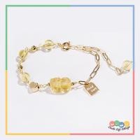 ราคา สร้อยข้อมือปี่เซี๊ยะนำโชค หินเกรด5A หินแท้100% ❤ ซิทริน (เหลืองอ่อน) สติปัญญา การตัดสินใจ ความคิดสร้างสรรค์ (15961240581)