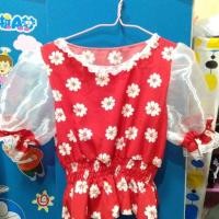 ราคา เสื้อแฟชั่นดอกเดซี่ สีแดง แขนผ้ามุ้ง เอวสม็อค มือ1 (7840518769)