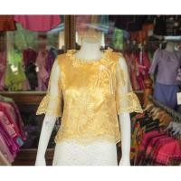 ราคา เสื้อลูกไม้ สีเหลืองทอง (4300769330)