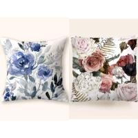 ราคา ปลอกหมอนลายดอกไม้ ปลอกหมอนอิงลายวินเทจ มีให้เลือก 2 ดีไซน์สวยหรู (14666951481)