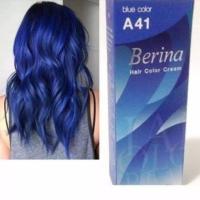 ราคา ครีมย้อมผม เบอริน่า A41 สีน้ำเงิน สีสวยชัด ติดทน (16276670094)