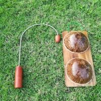 ราคา ไม้ตะขอนวดกดจุดและกะลาเท้าเหยียบเพื่อสุขภาพ (2063265778)