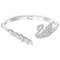 ราคา กำไลหงส์ สร้อยข้อมือหงส์ สร้อยแขนหงส์ swarovski แท้ 100% Swan Lake Bangle White, Rhodium plated (10107481479)