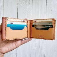 ราคา Z.Wallet Money Clip V3.1 Saddle Tan 2-tone Color กระเป๋าสตางค์ ผู้ชาย แบบคลิปหนีบ bi-fold หนังแท้ฟอกฝาด handmade เย็บมือ (10164671699)