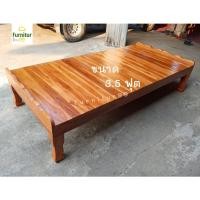 ราคา Furnitur99 เตียงแคร่ไม้สัก แคร่ไม้สัก เตียงหัวบัง ขนาด 3.5 ฟุต ทำจากไม้สักแท้ 100% แข็งแรง ทนทาน (5831814477)