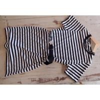 ราคา ชุดเดรสขาวดำ แบรนด์ CPS ลายขวาง มีเข็มขัดเข้าเซต เนื้อผ้าดีมาก (1986209394)